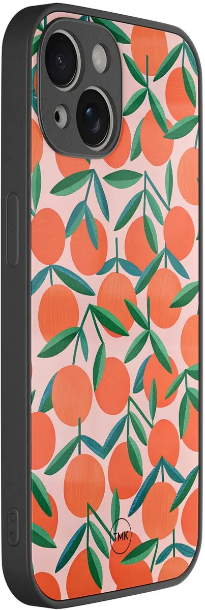 Casevibes iPhone 13 Hoesje Oranje - TPU Glossy - Print