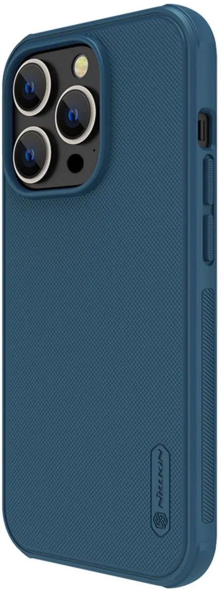 Nillkin Super Frosted Shield Hoesje iPhone 14 Pro Max - Blauw