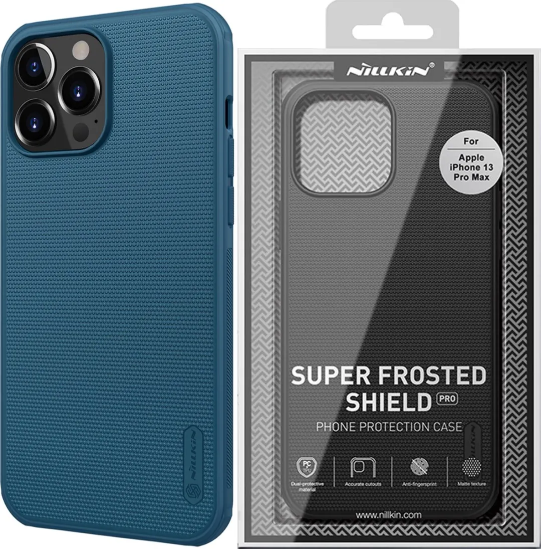 Nillkin Super Frosted Shield Hoesje iPhone 14 Pro Max - Blauw