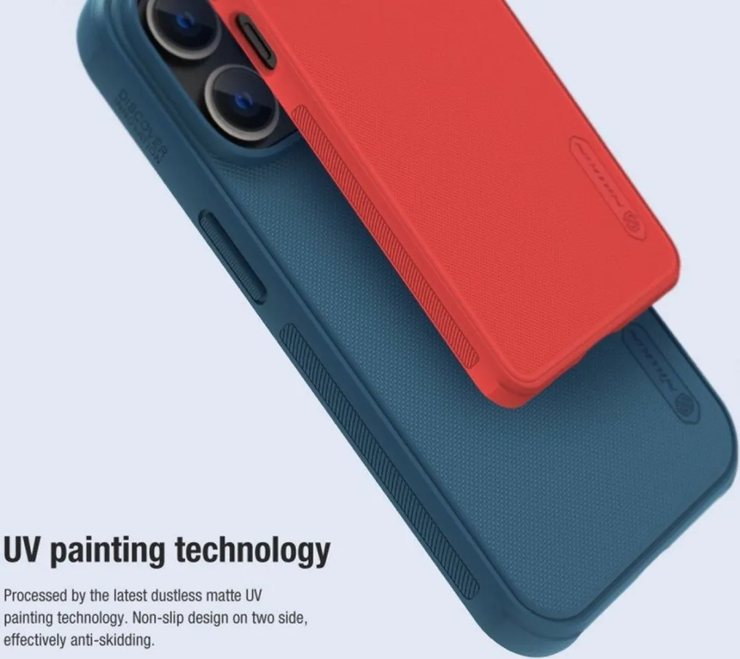 Nillkin Super Frosted Shield Hoesje iPhone 14 Pro Max - Blauw
