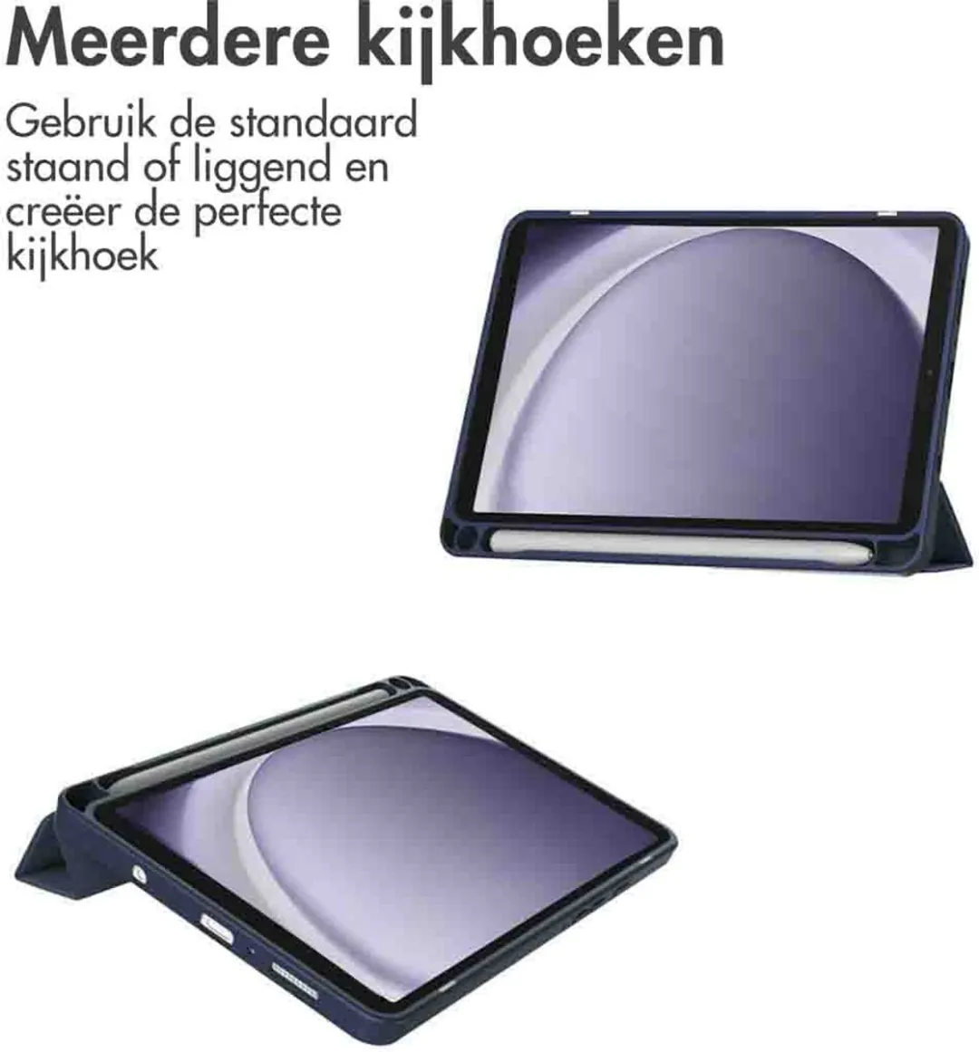Imoshion SH00067716 Tablethoes - Samsung Galaxy Tab A9 8.7" - Trifold Hardcase - Donkerblauw