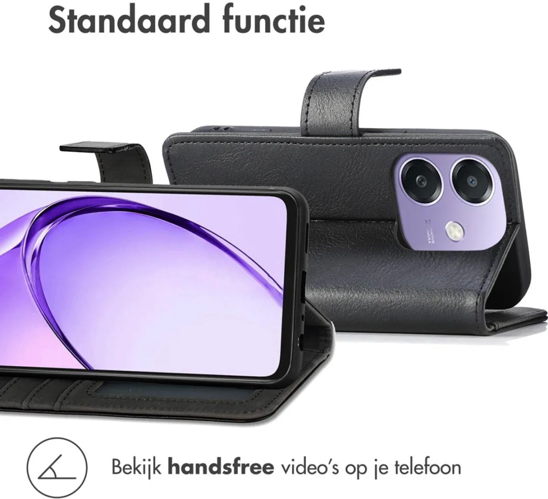 Imoshion Hoesje Oppo A40/A40M/A60 3 Pasjes - Zwart