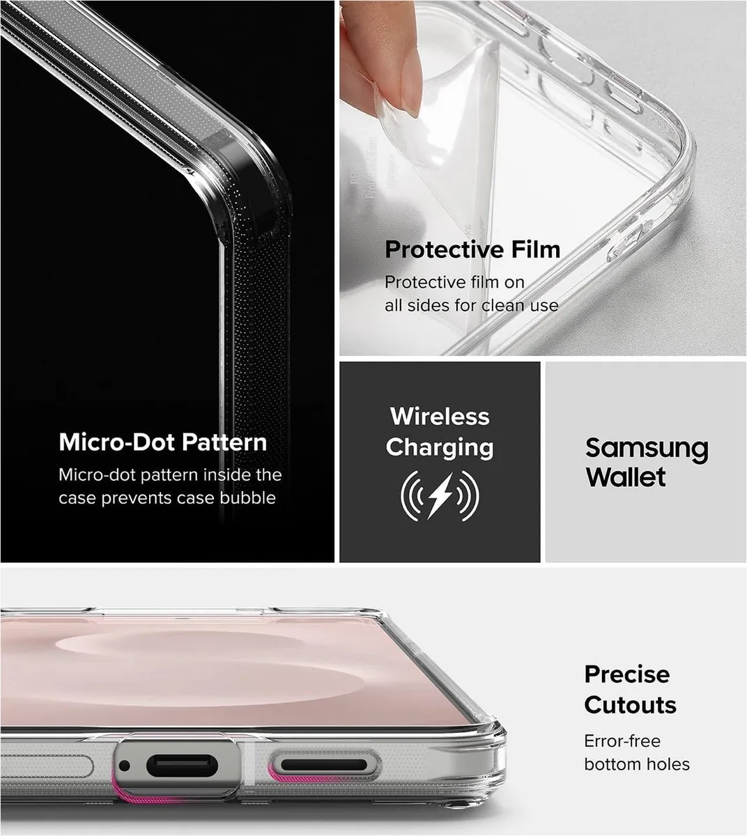 Ringke Fusion Hoesje Samsung Galaxy S25 Edge - Antikrascoating - Transparant