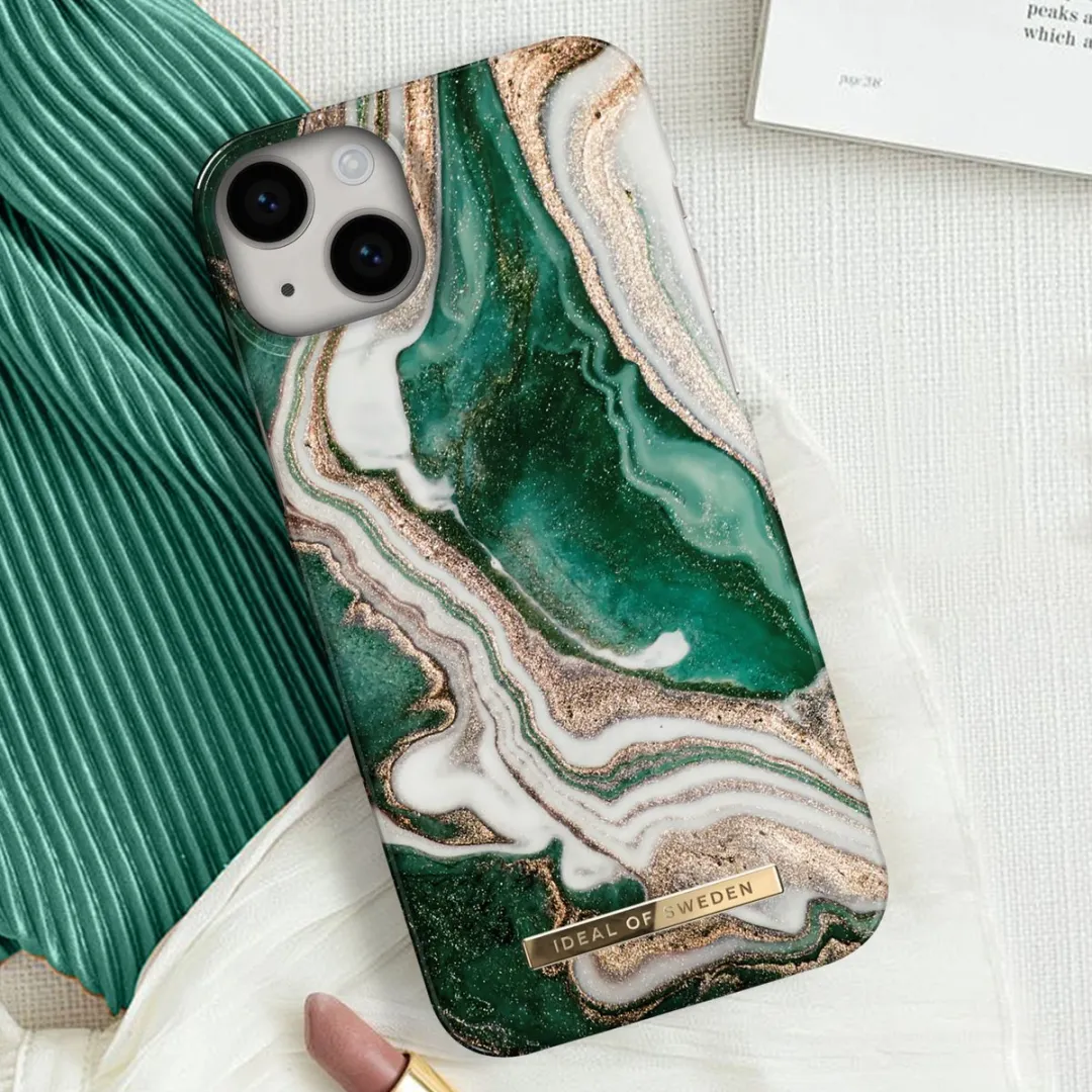iDeal of Sweden iPhone 14 Plus Hoesje Golden Jade Marble