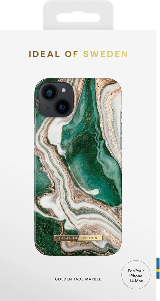 iDeal of Sweden iPhone 14 Plus Hoesje Golden Jade Marble - afbeelding 6 van 6