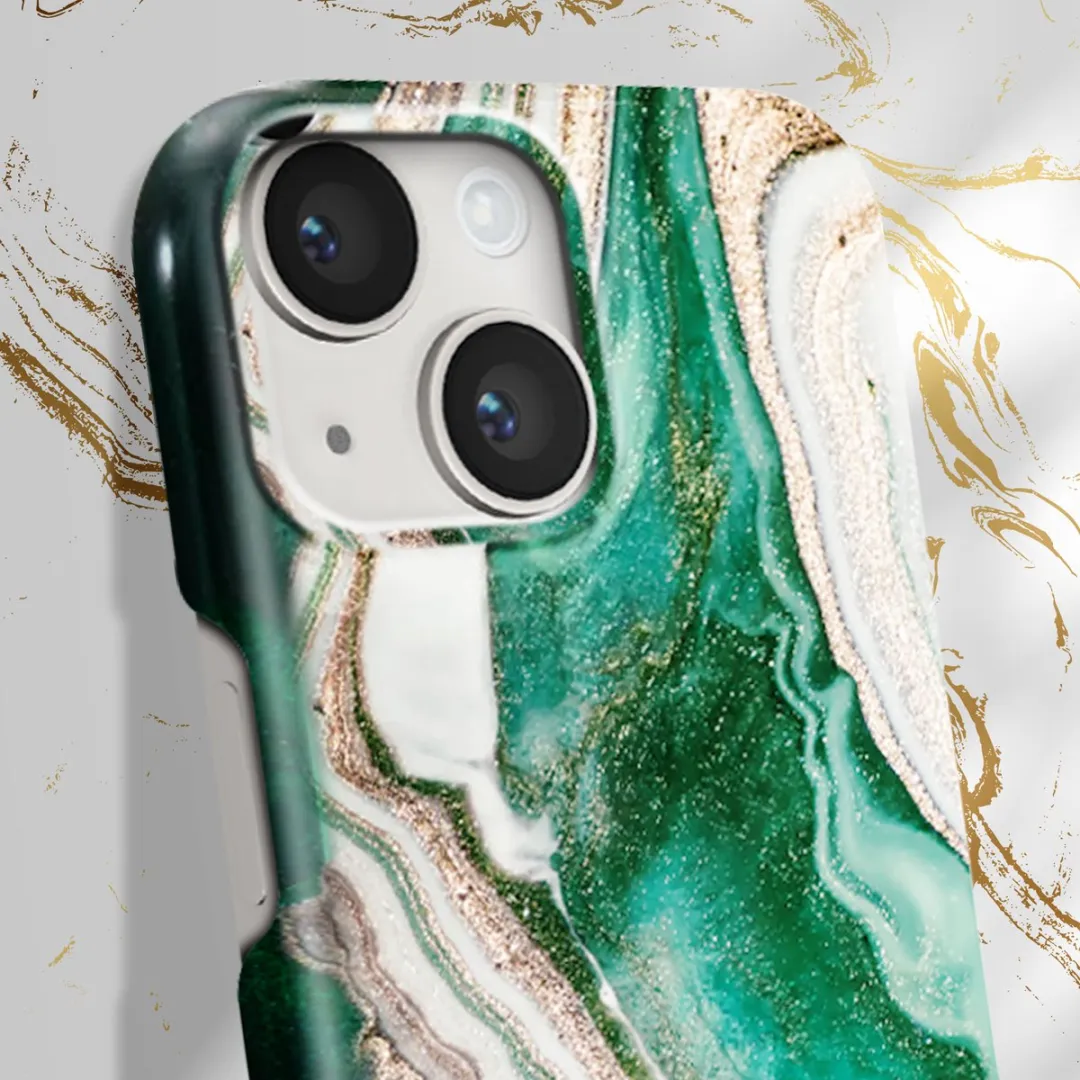 iDeal of Sweden iPhone 14 Plus Hoesje Golden Jade Marble