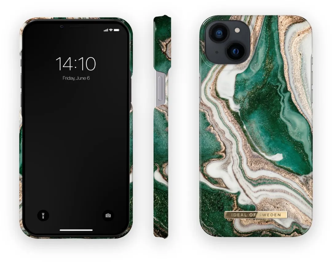 iDeal of Sweden iPhone 14 Plus Hoesje Golden Jade Marble