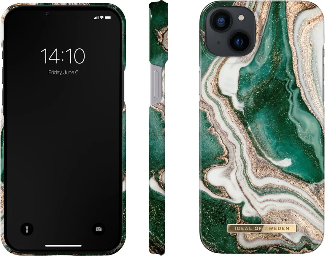 iDeal of Sweden iPhone 14 Plus Hoesje Golden Jade Marble