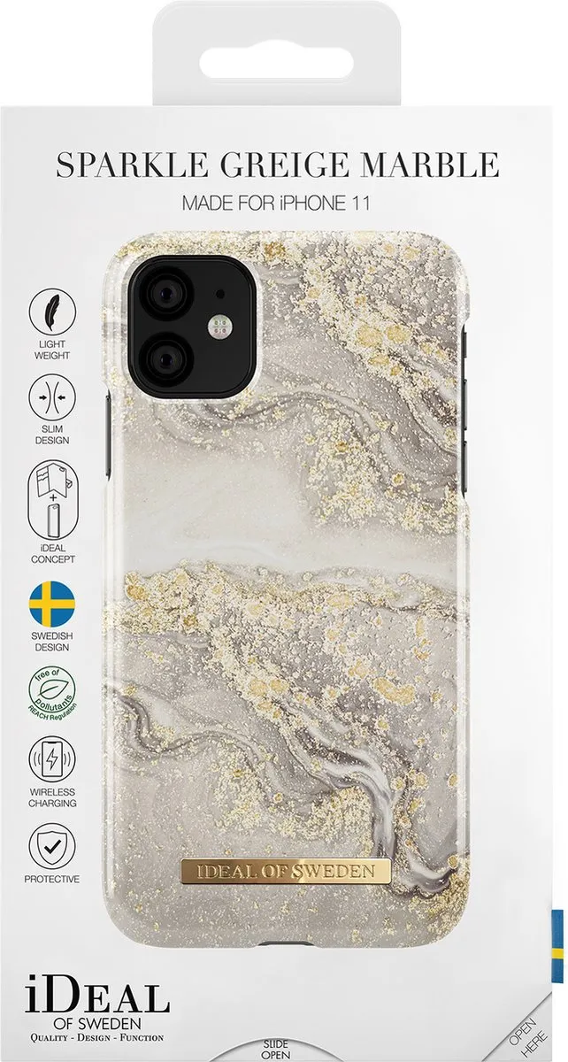 iDeal of Sweden Fashion Case Sparkle Greige Marble iPhone 11 - mpn-7340168738616 - afbeelding 6 van 6