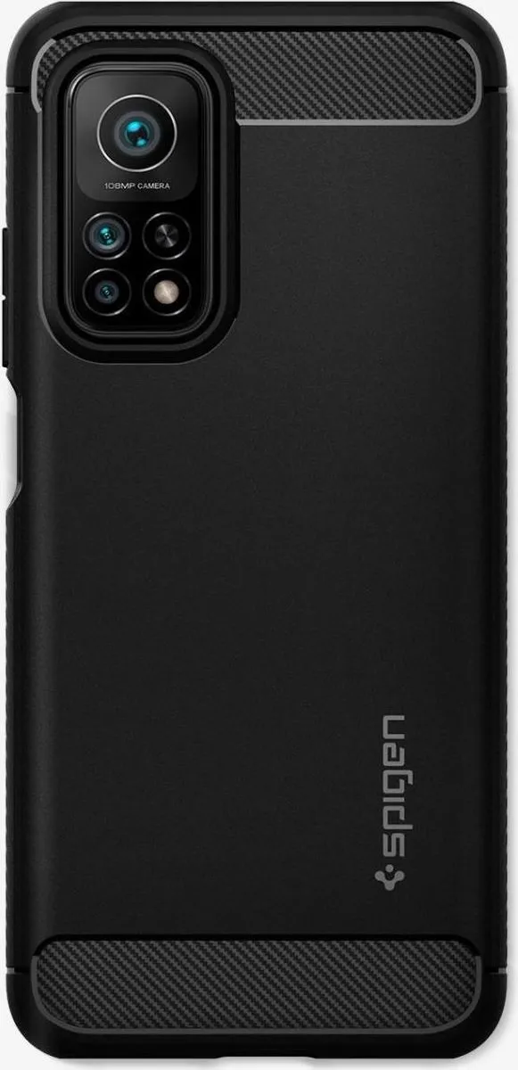 Spigen Rugged Armor Xiaomi Mi 10T Pro Hoesje - Zwart - afbeelding 4 van 6