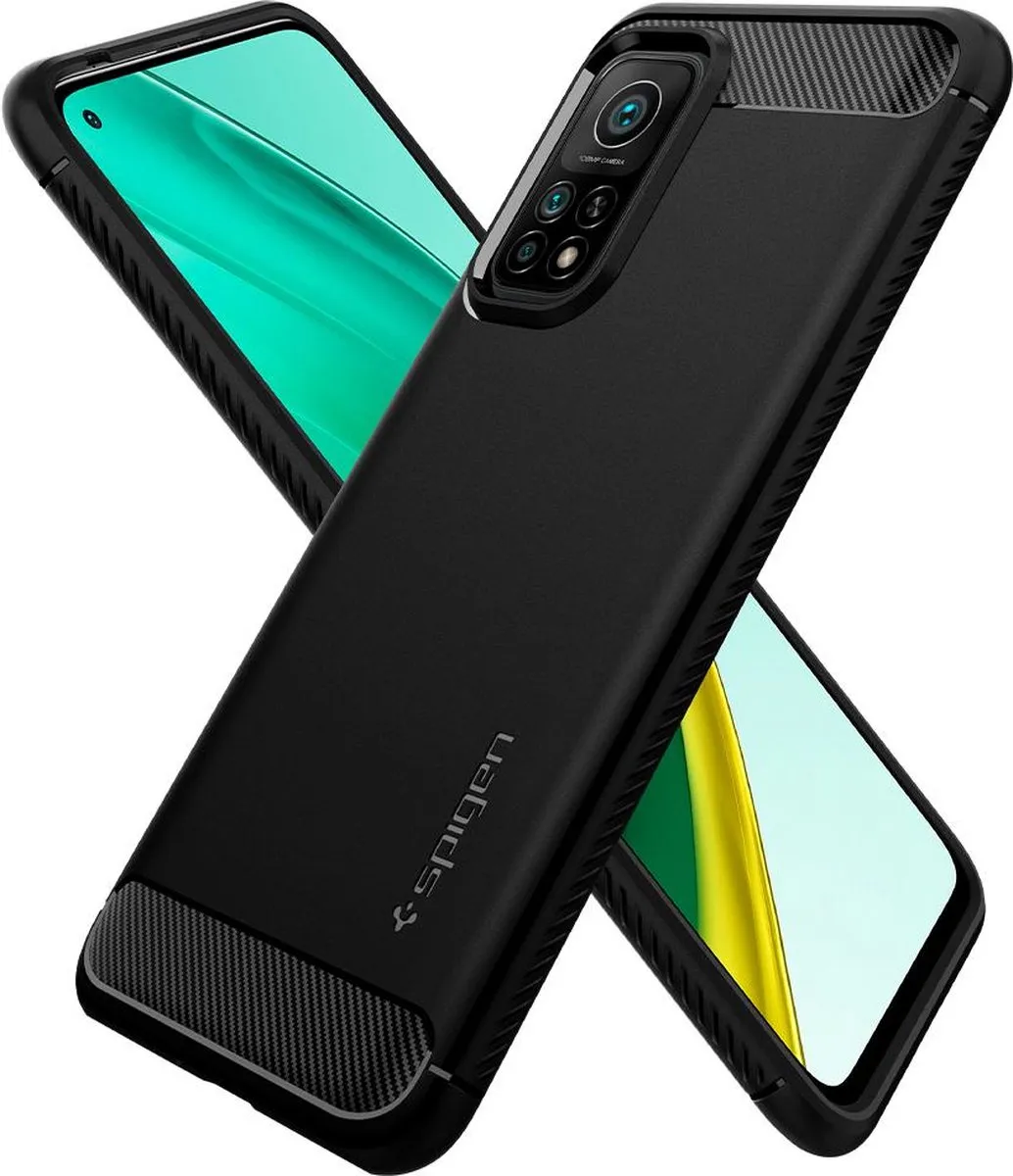 Spigen Rugged Armor Xiaomi Mi 10T Pro Hoesje - Zwart - afbeelding 2 van 6
