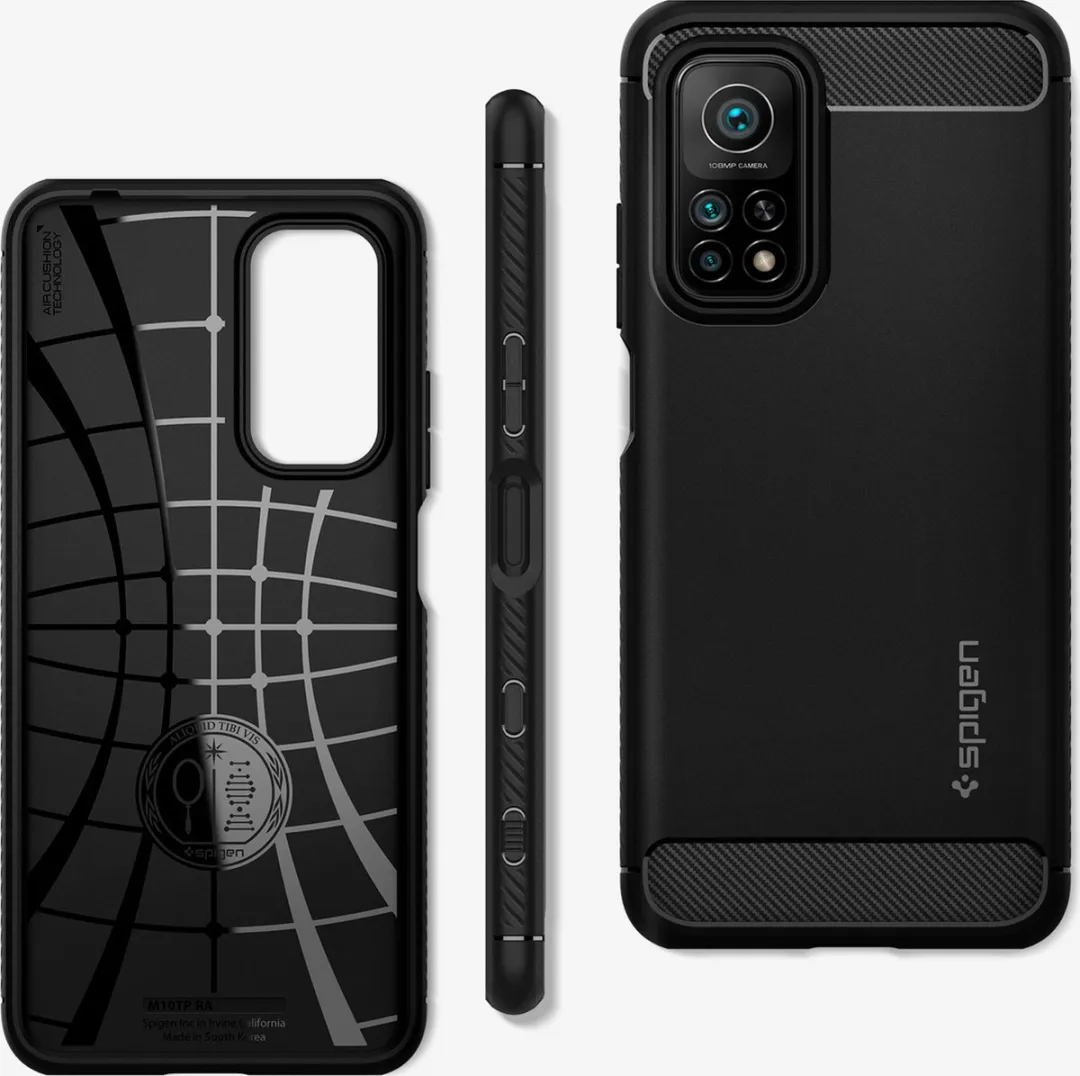Spigen Rugged Armor Xiaomi Mi 10T Pro Hoesje - Zwart - afbeelding 6 van 6