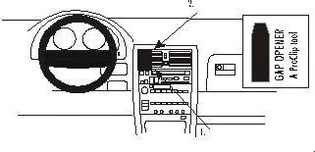 Brodit ProClip Lexus LS 1990-1994 Center Mount Houder - Zwart