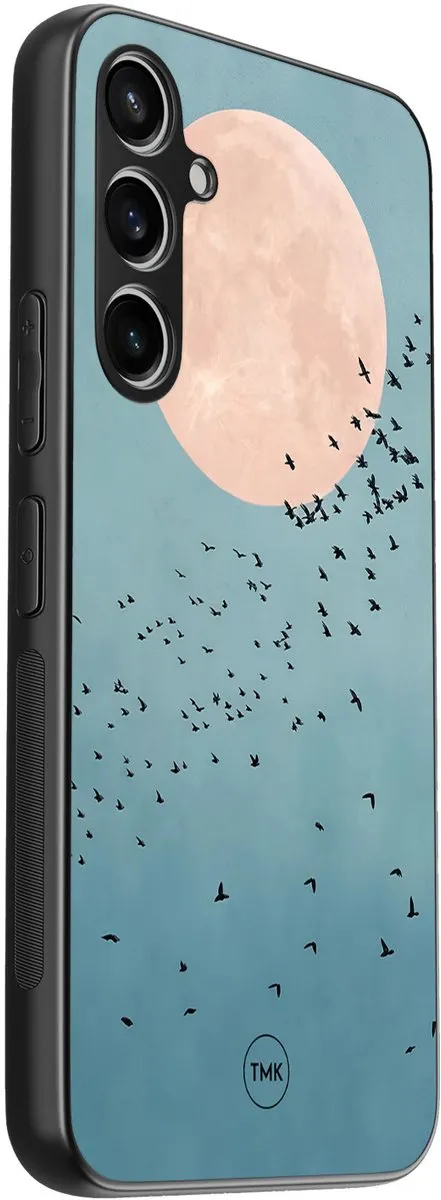 Casevibes S23FE Moon Birds Hoesje - Blauw - TPU