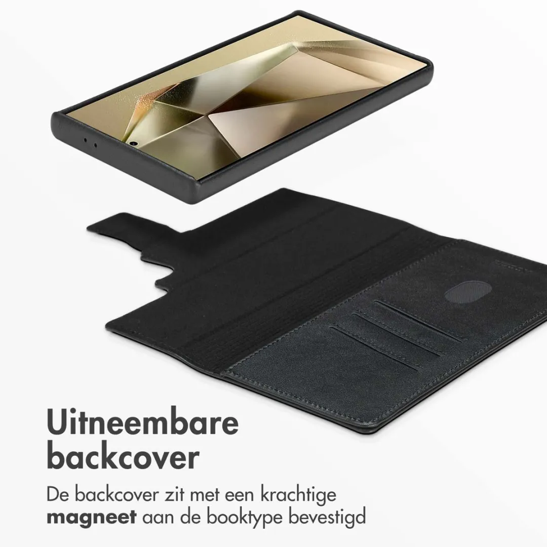 Accezz Hoesje Samsung Galaxy S24 Ultra Leather Bookcase 2-in-1 - Zwart