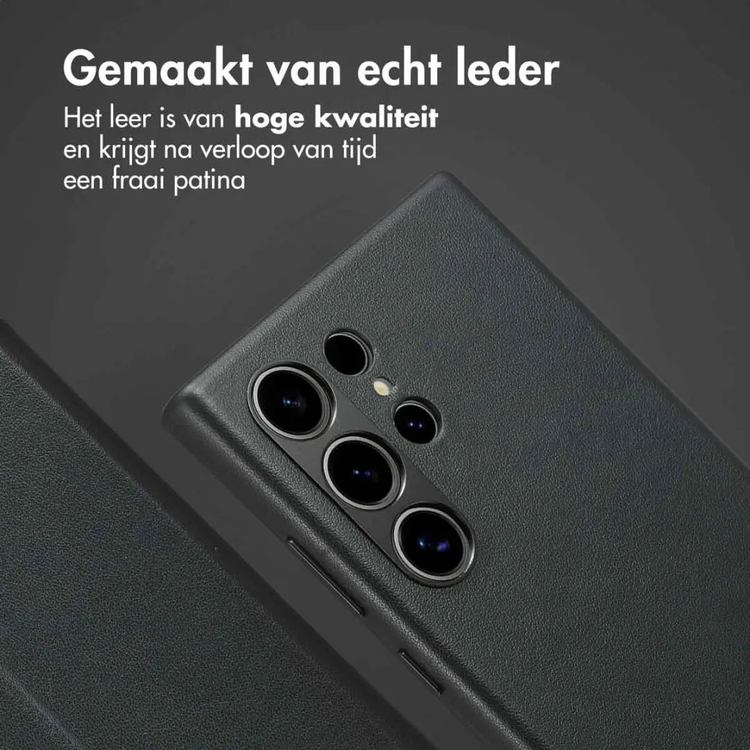 Accezz Hoesje Samsung Galaxy S24 Ultra Leather Bookcase 2-in-1 - Zwart