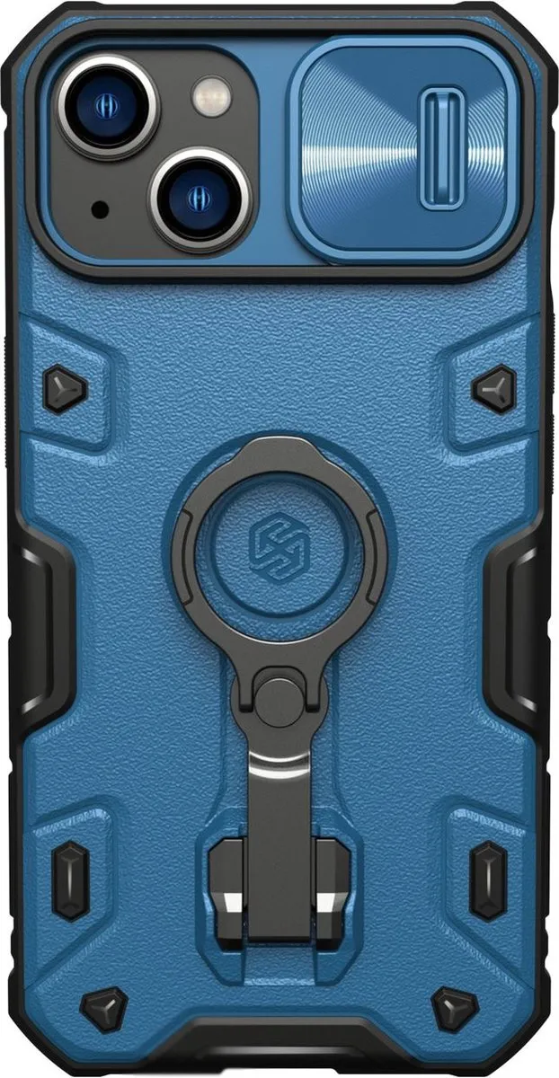 Nillkin CamShield Armor Pro iPhone 14 Plus Hoesje - Blauw - afbeelding 5 van 6