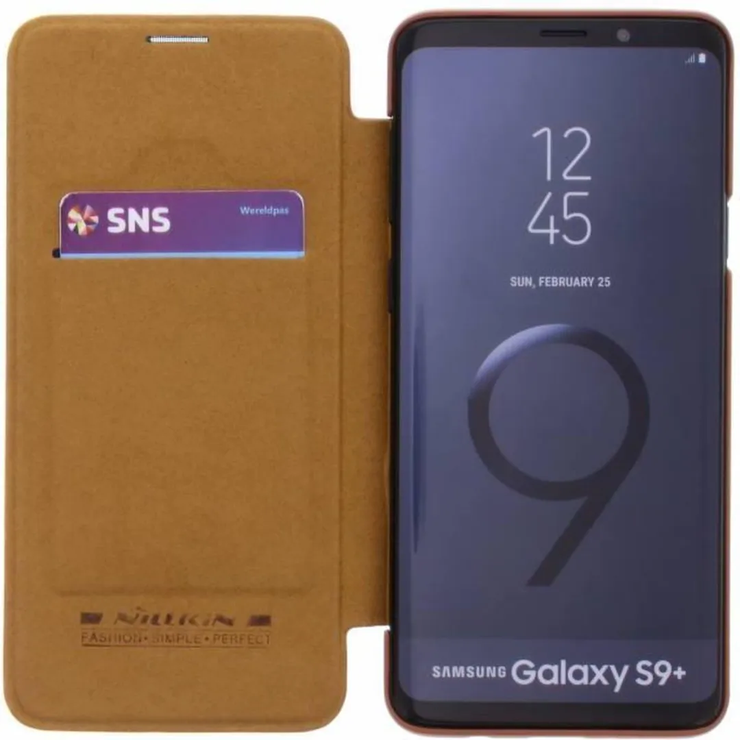 Nillkin Qin Book Cover G96515315802 - Samsung Galaxy S9+ - Bruin