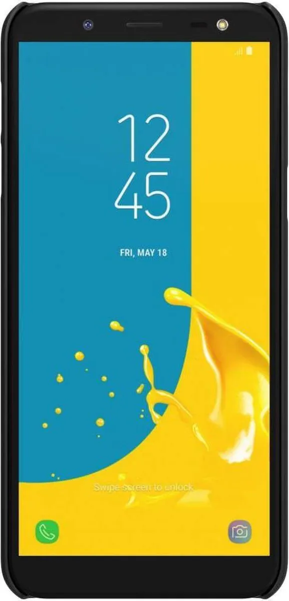 Nillkin Super Frosted Shield Backcover Samsung Galaxy J6 - Zwart - afbeelding 3 van 6