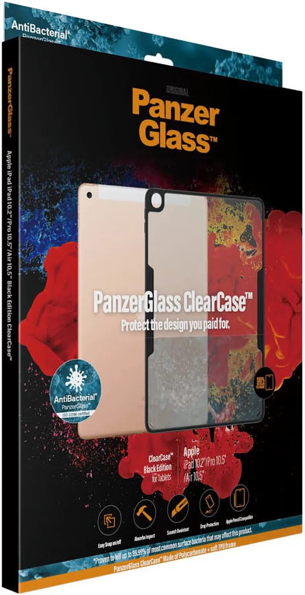 PanzerGlass ClearCase PZ-0291 - iPad 10.2/9e generatie - Zwart