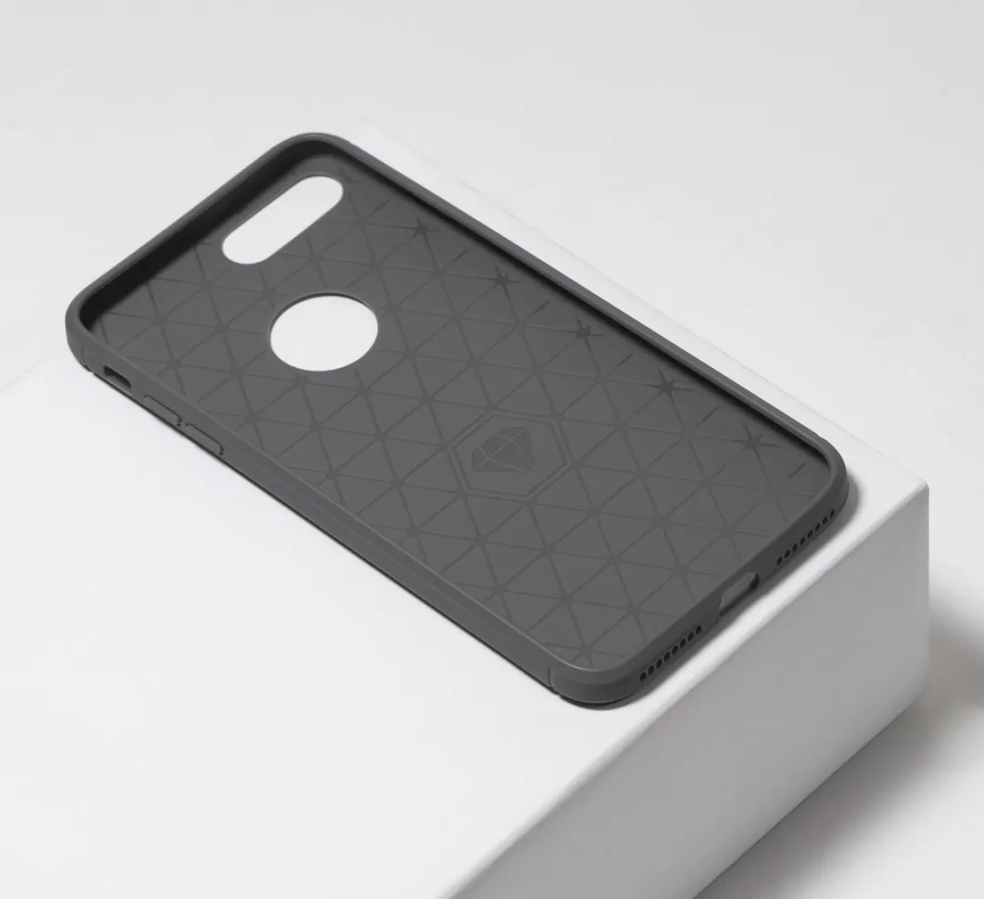 BMAX Carbon Soft Case iPhone 7 Plus - Grijs