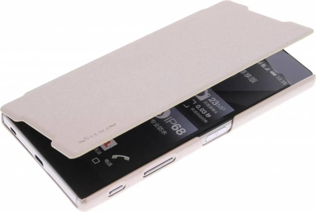 Nillkin Sparkle Booktype Hoes Sony Xperia Z5 Premium - Goud - afbeelding 5 van 6