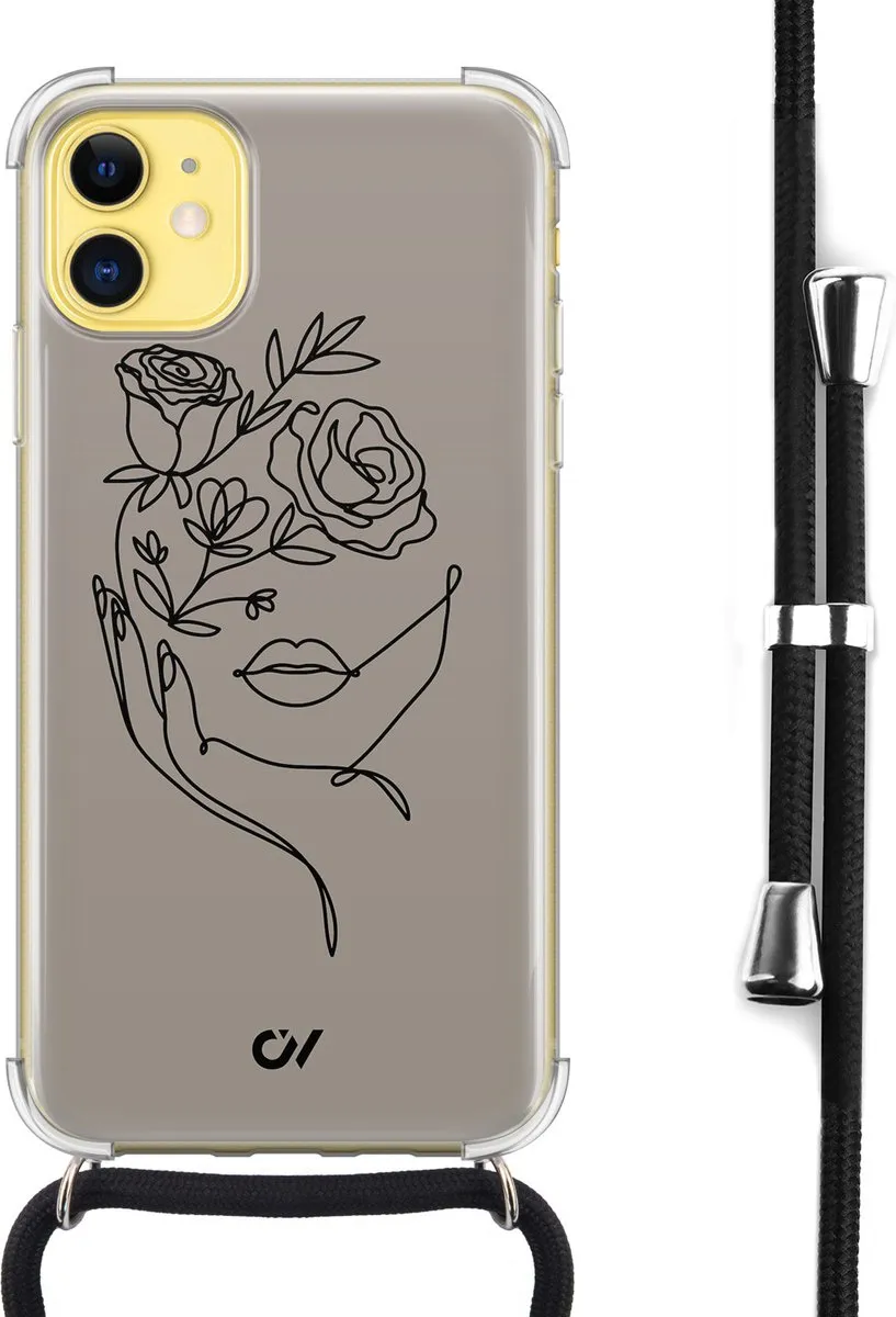 Casevibes Telefoonhoesje iPhone 11 Oneline Face Flower
