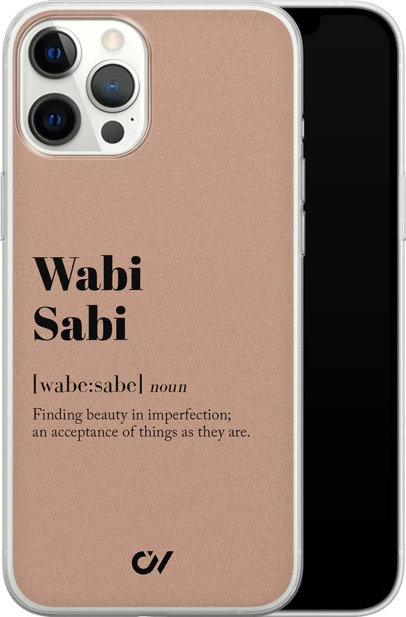 Casevibes iPhone 12 Pro Max Hoesje - Wabi Sabi - Bruin