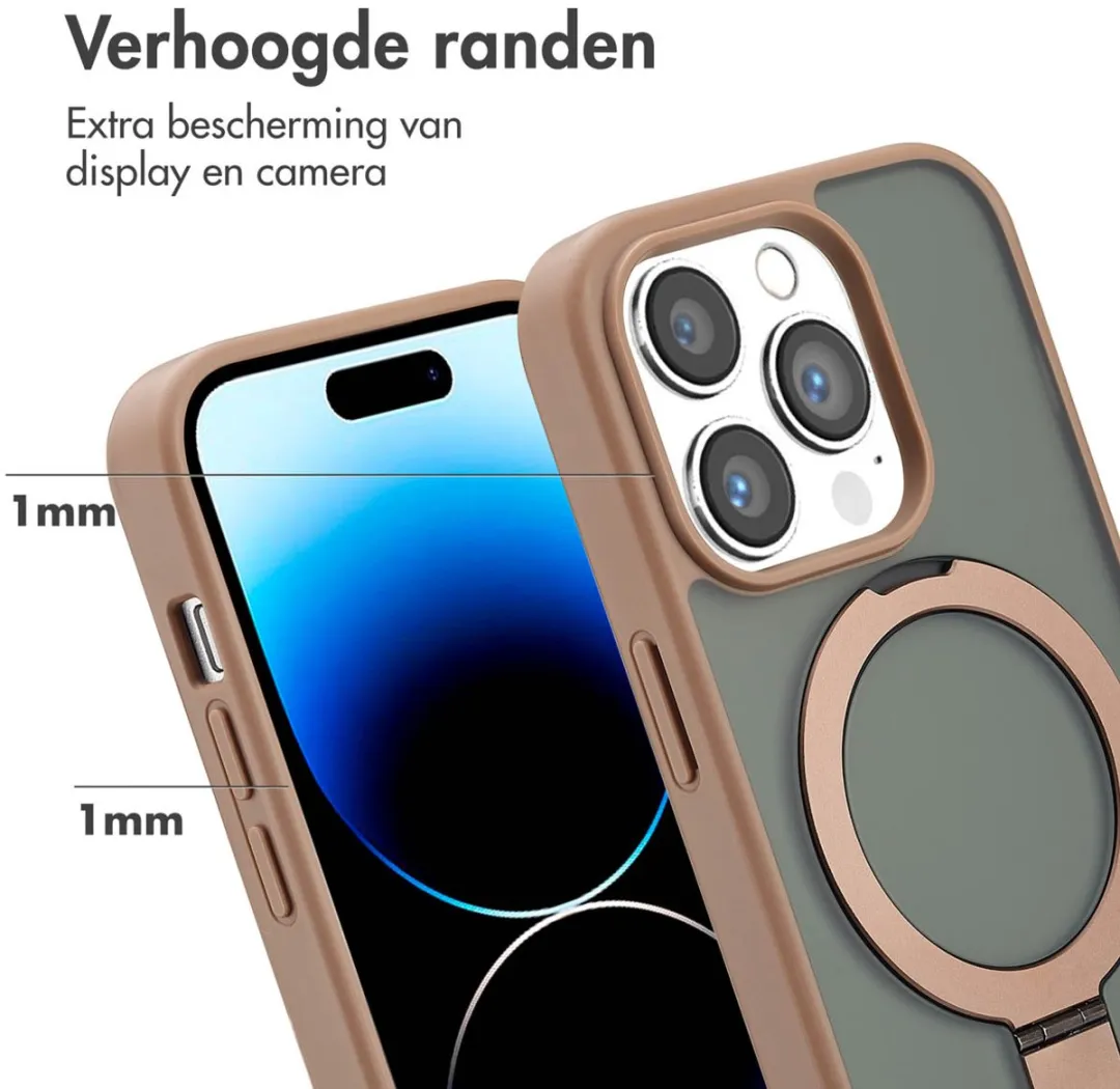 Accezz Hoesje iPhone 14 Pro MagSafe - Bruin