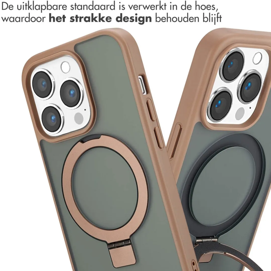 Accezz Hoesje iPhone 14 Pro MagSafe - Bruin