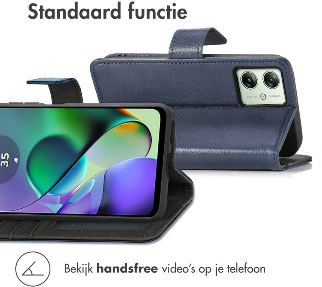 Imoshion Hoesje Motorola Moto G54 3 Pasjes - Donkerblauw