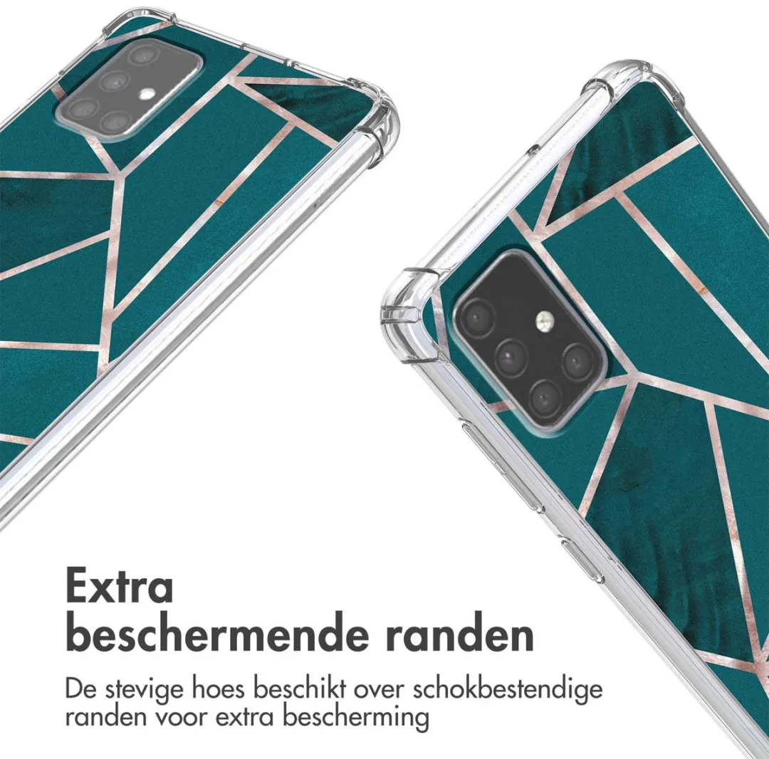 Imoshion Hoesje Samsung Galaxy A71 Petrol Green Graphic