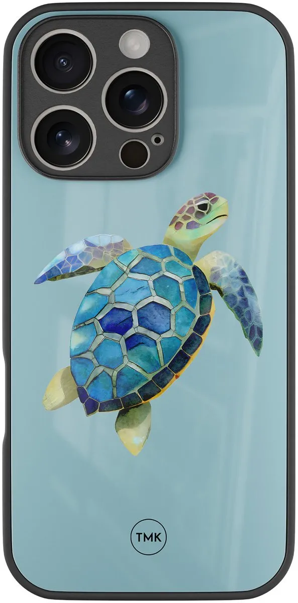 Casevibes iPhone 16 Pro Hoesje Schildpad Blauw