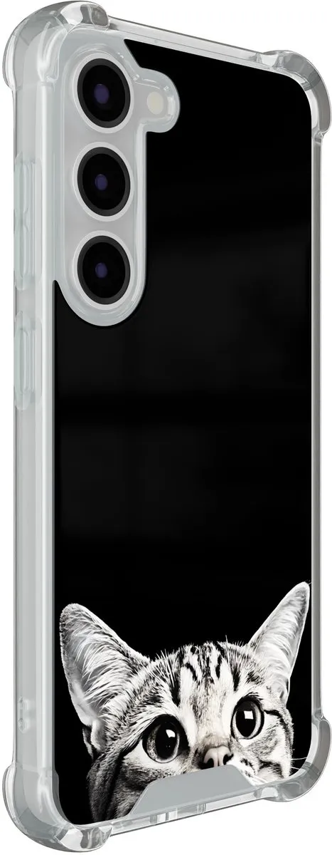 Casevibes Shockproof Hoesje Samsung Galaxy S23 - Kat Kiekeboe - S/S23/S/007