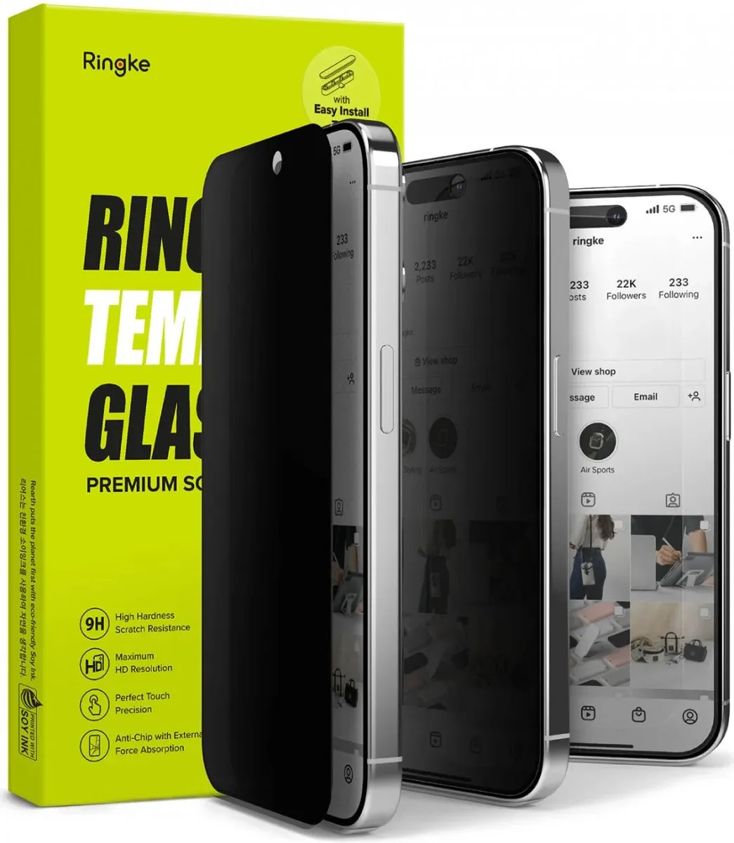 Ringke iPhone 15 Pro Max Privacy Screen Protector 9H