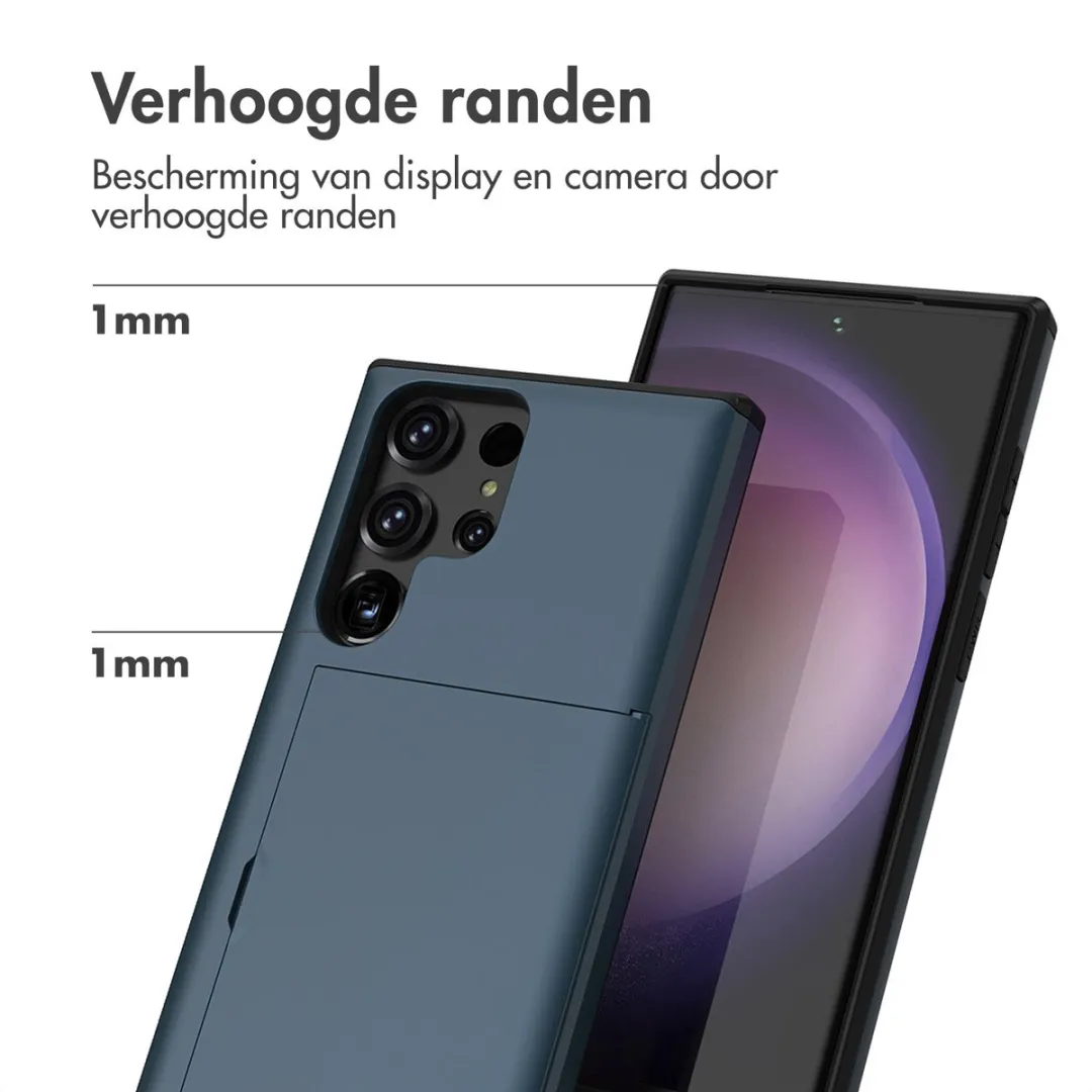 Imoshion Hoesje Samsung Galaxy S23 Ultra - Donkerblauw - 2 Pasjes
