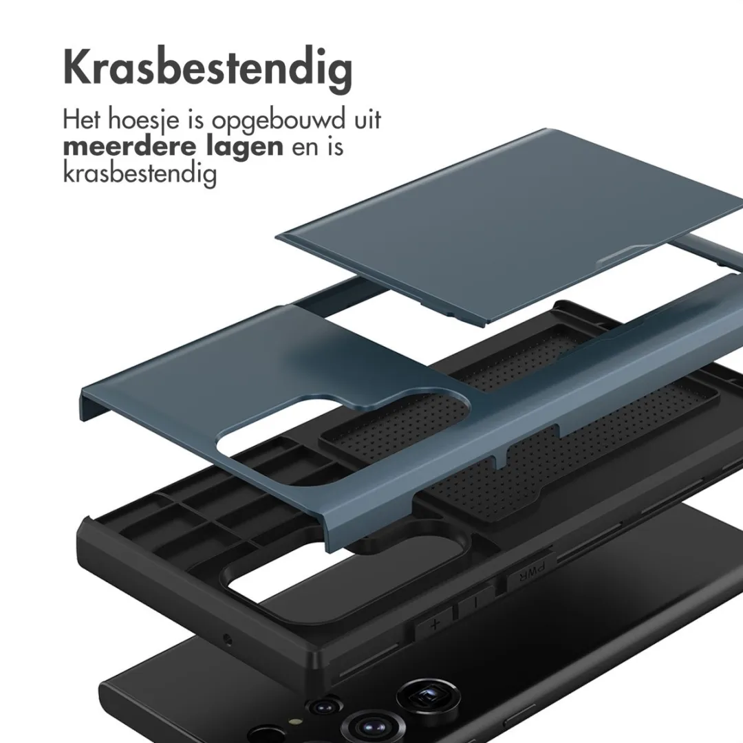 Imoshion Hoesje Samsung Galaxy S23 Ultra - Donkerblauw - 2 Pasjes