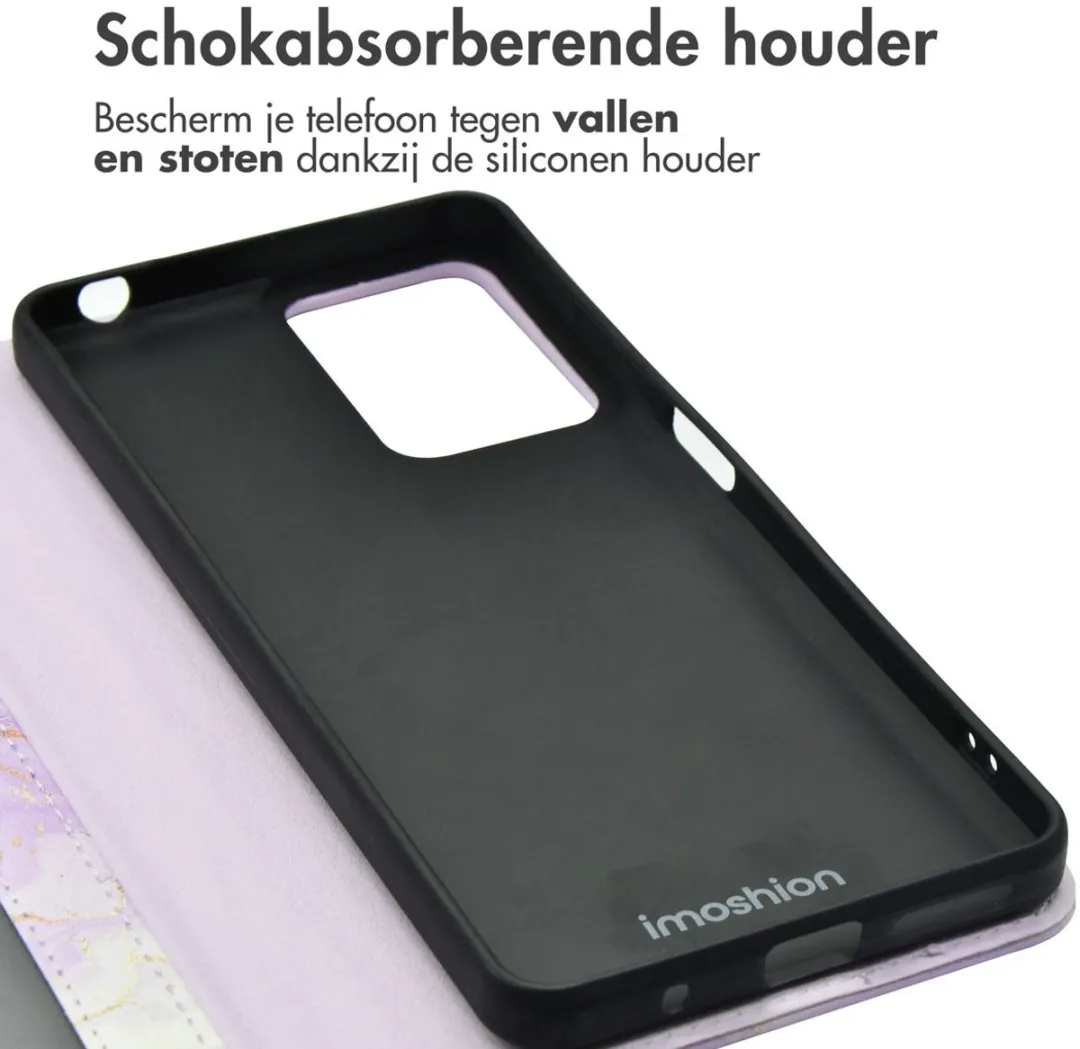 Imoshion Moto G24 Power Hoesje Purple Marble - 3 Stuks - afbeelding 6 van 6