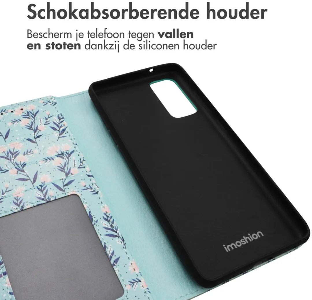 Imoshion Samsung Galaxy S20 FE Hoesje Blue Flowers - 3 Pasjes