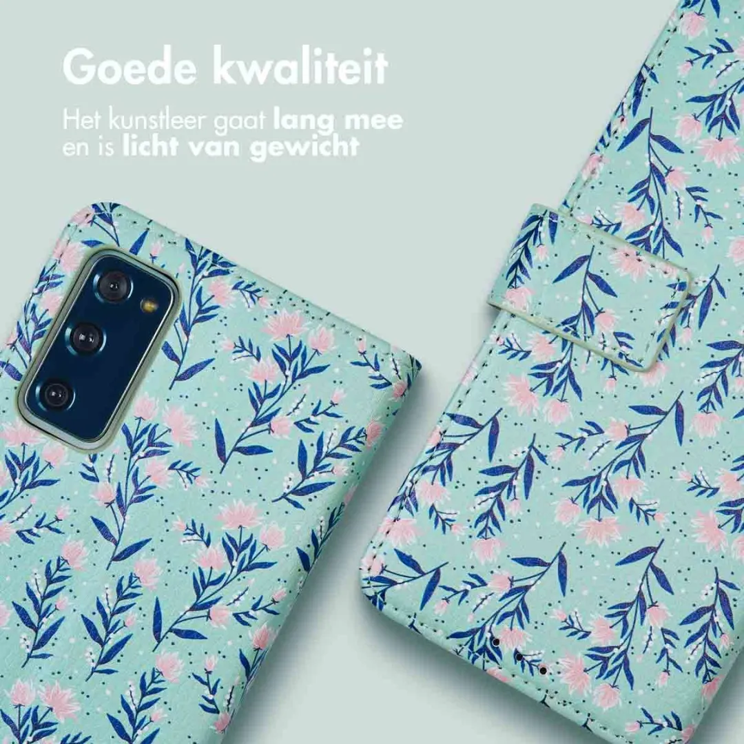 Imoshion Samsung Galaxy S20 FE Hoesje Blue Flowers - 3 Pasjes