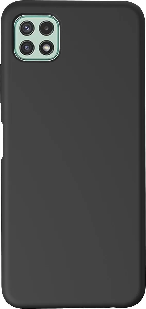 Azuri Liquid Silicon Cover Samsung Galaxy A22 - Zwart