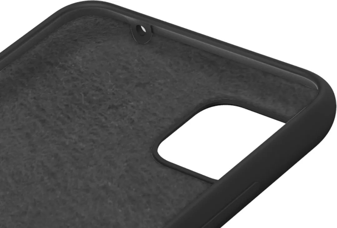 Azuri Liquid Silicon Cover Samsung Galaxy A22 - Zwart