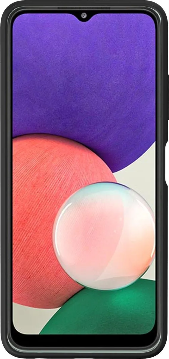 Azuri Liquid Silicon Cover Samsung Galaxy A22 - Zwart