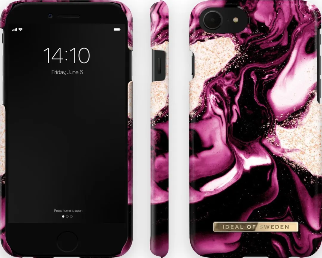 iDeal of Sweden Fashion Case iPhone 8/7/6/6s/SE Golden Ruby Marble
