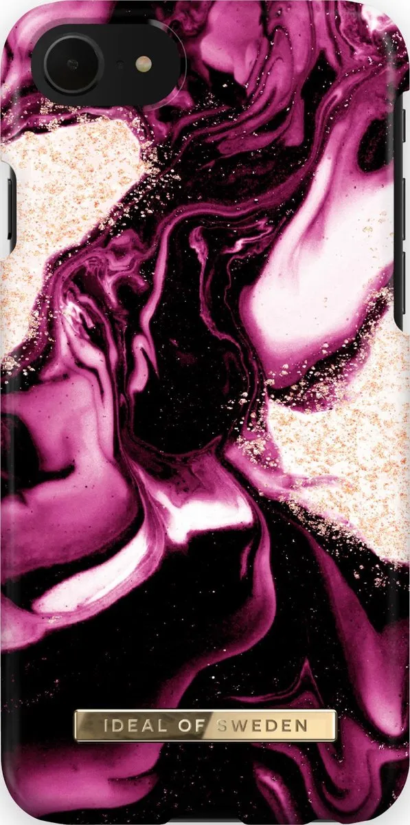 iDeal of Sweden Fashion Case iPhone 8/7/6/6s/SE Golden Ruby Marble