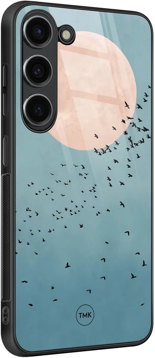 Casevibes Moon Birds Hoesje Samsung Galaxy S23 - Blauw