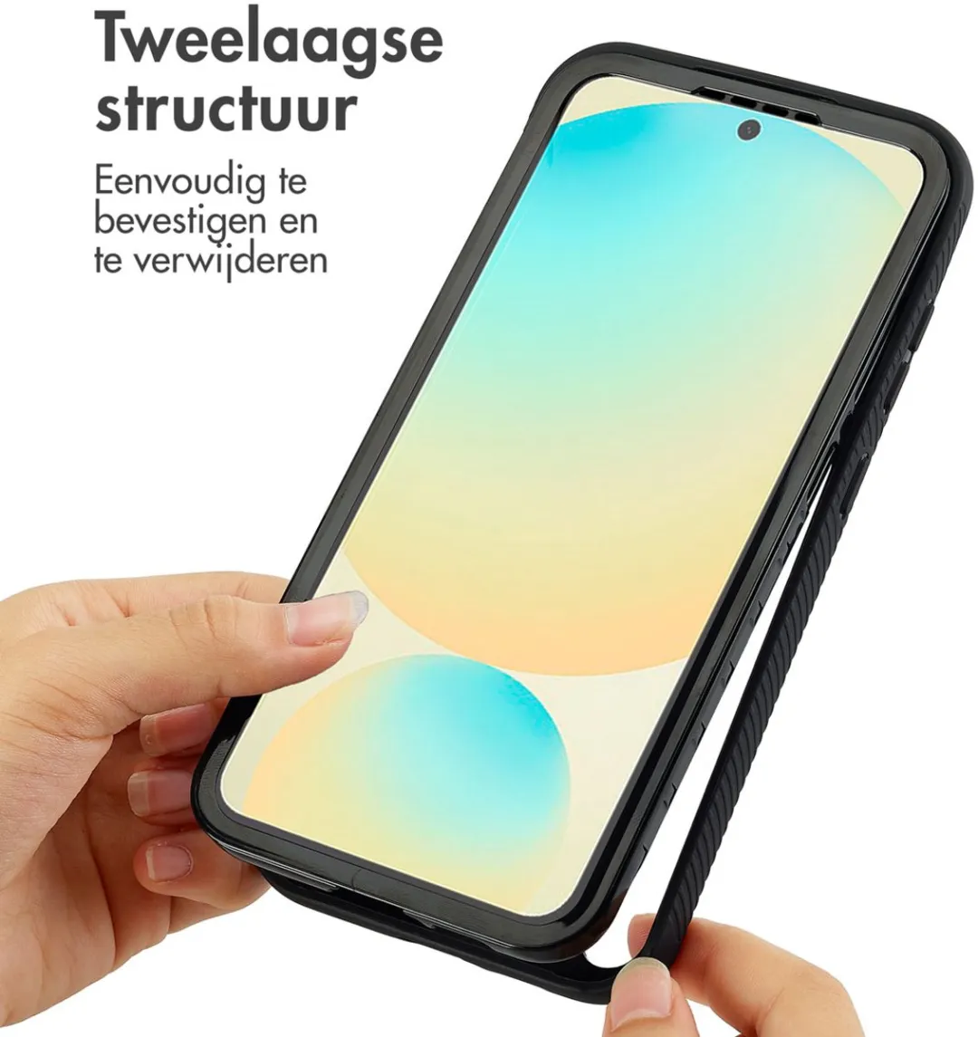 Imoshion Hoesje Samsung Galaxy S24 FE - 360° Beschermend - Zwart