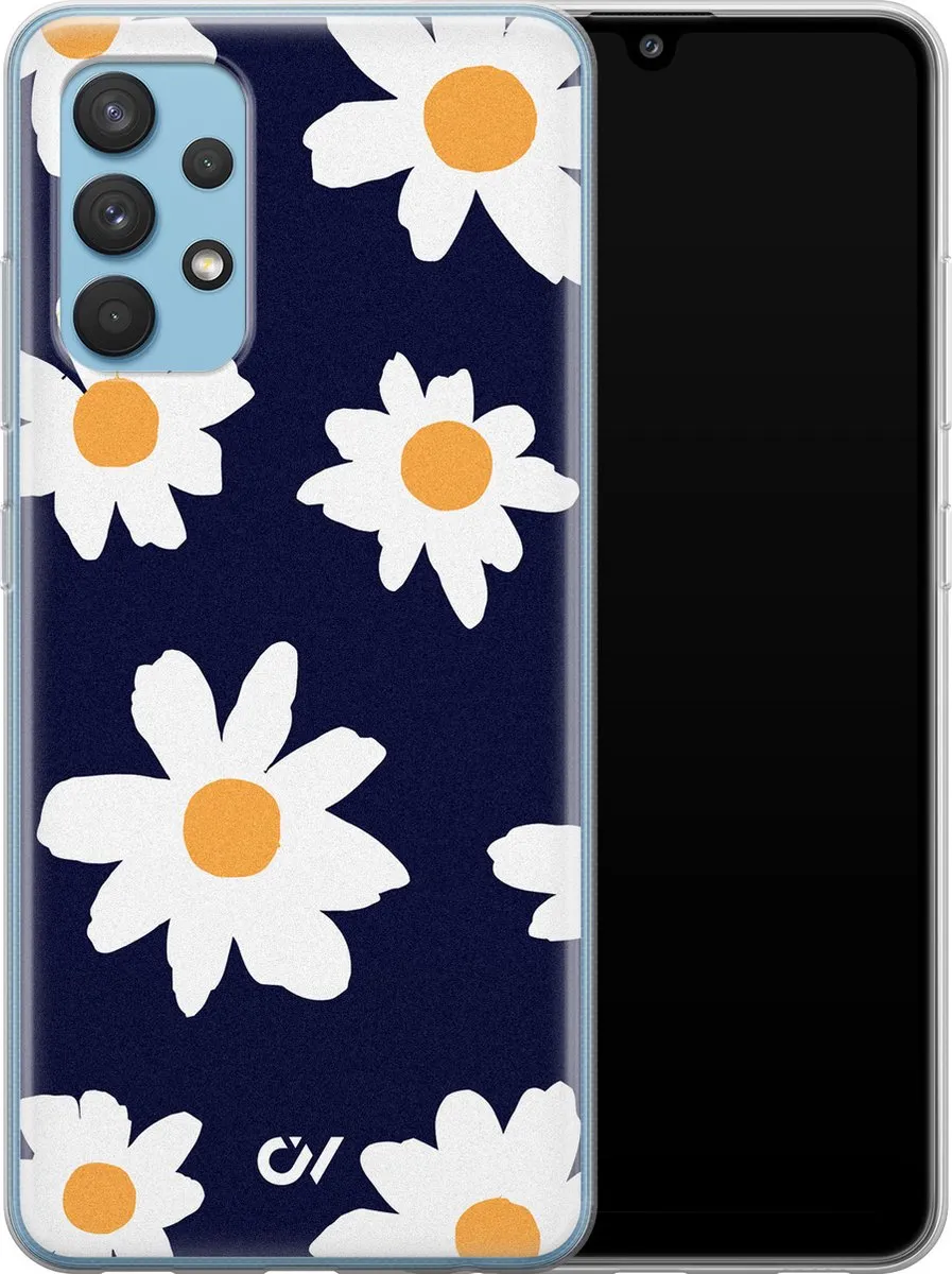 Casevibes Hoesje Samsung Galaxy A32 4G - Blauw Sweet Daisies
