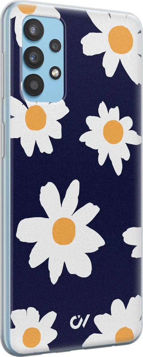 Casevibes Hoesje Samsung Galaxy A32 4G - Blauw Sweet Daisies