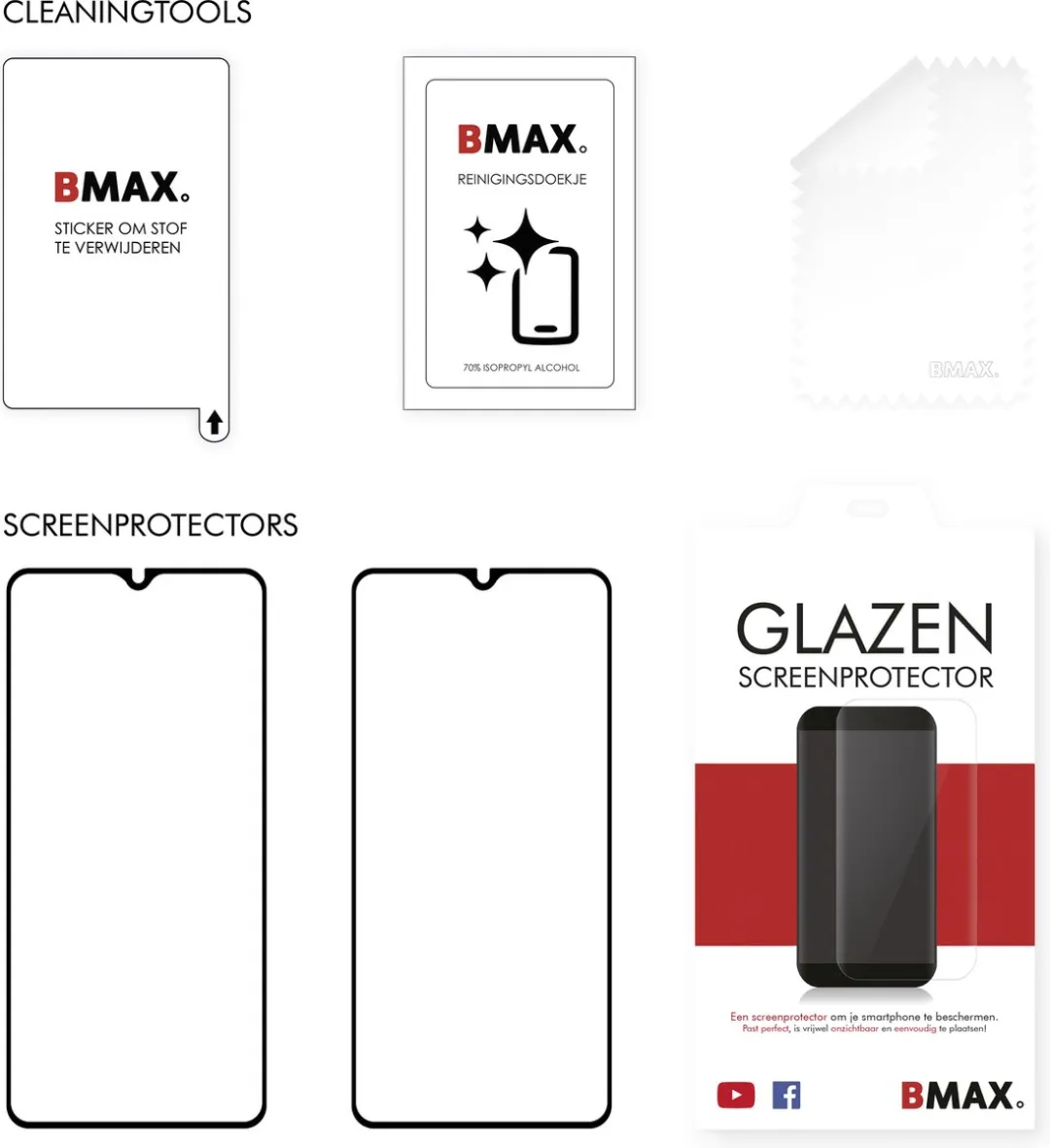 BMAX Screenprotector Samsung Galaxy A25 - 2 Stuks